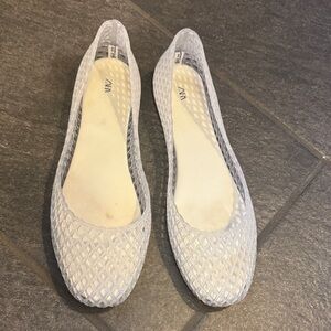 Zara Clear Mesh Ballet Flats